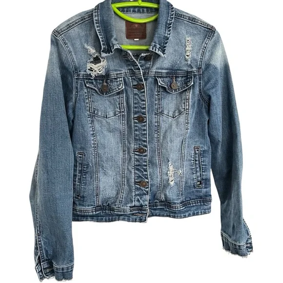 Distressed Denim Jacket - Picture 2 of 7